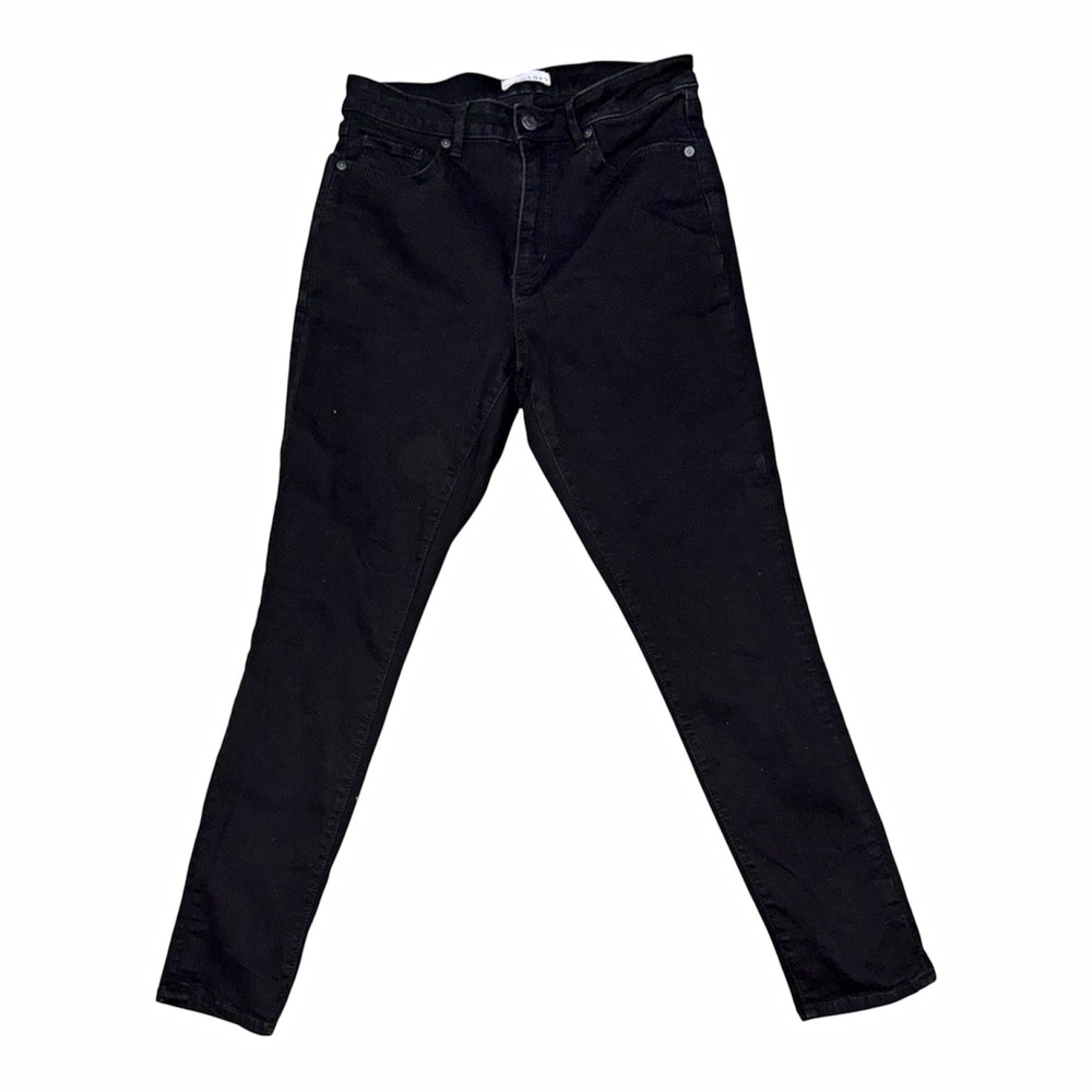 LOFT 6 High Rise Curvy Skinny Black Stretch Denim Womens Jeans